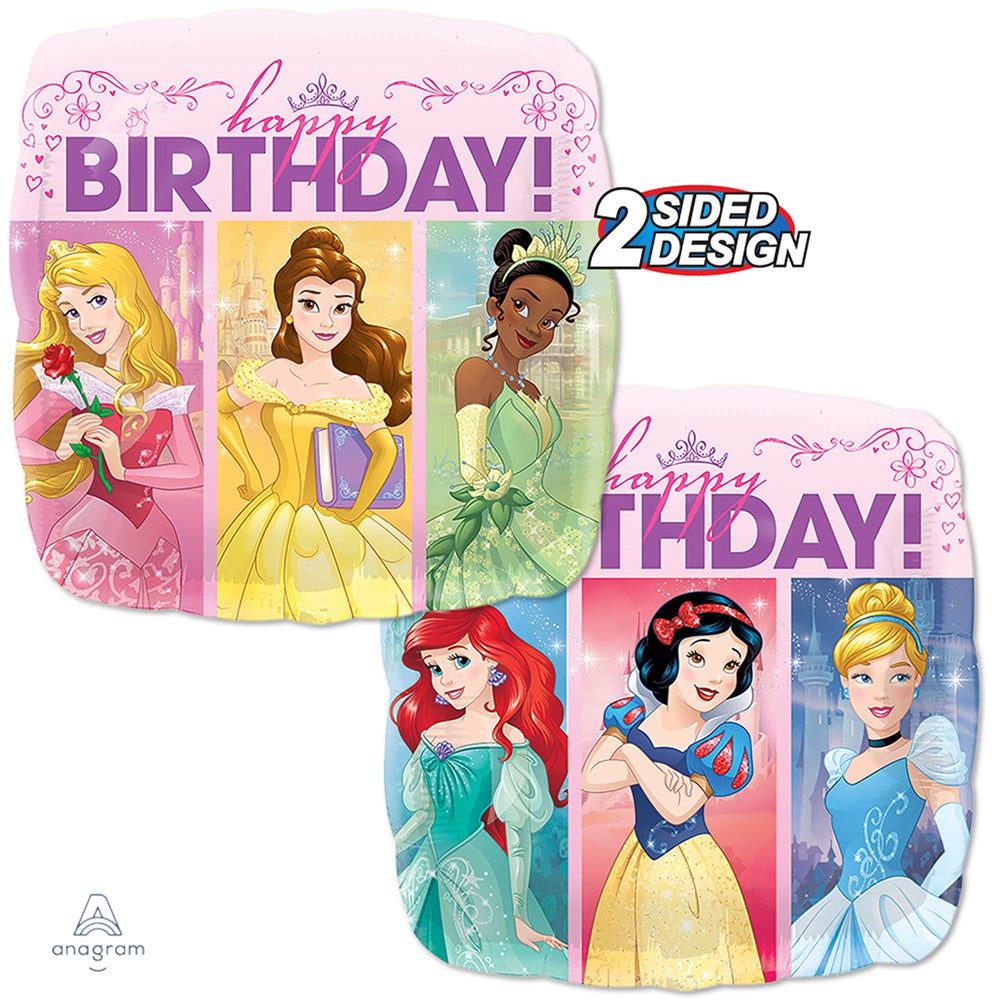 Anagram 18 inch MULTI-PRINCESS DREAM BIG HAPPY BIRTHDAY Foil Balloon