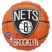 Anagram 18 inch NBA BROOKLYN NETS BASKETBALL Foil Balloon A111976-01-A-P