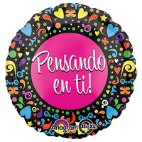 Anagram 18 inch PENSANDO EN TI (SPANISH THINKING OF YOU) Foil Balloon 31136-01-A-P