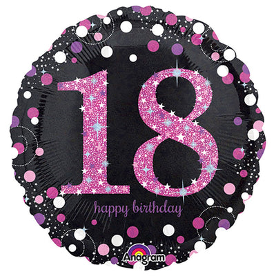 Anagram 18 inch PINK CELEBRATION 18 Foil Balloon 33783-01-A-P