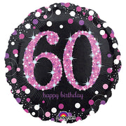 Anagram 18 inch PINK CELEBRATION 60 Foil Balloon 33788-01-A-P