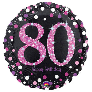 Anagram 18 inch PINK CELEBRATION 80 Foil Balloon 33790-01-A-P