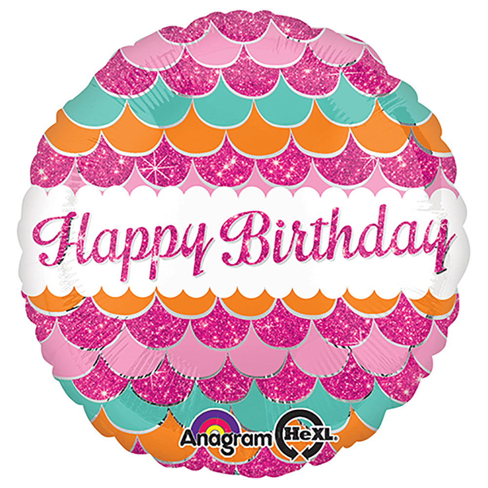 Anagram 18 inch PINK SPARKLE HAPPY BIRTHDAY Foil Balloon 28715-01-A-P