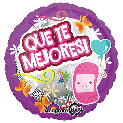 Anagram 18 inch QUE TE MEJORES PINK BANDAGE Foil Balloon 31152-01-A-P