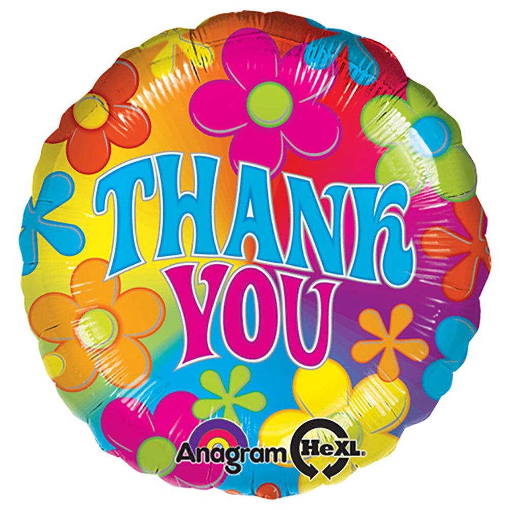 Anagram 18 inch RETRO THANKS Foil Balloon 07068-01-A-P