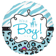 Anagram 18 inch SAFARI BABY BOY Foil Balloon