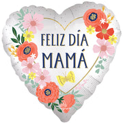 Anagram 18 inch SATIN FELIZ DIA MAMA BLOOMS Foil Balloon 45432-02-A-U