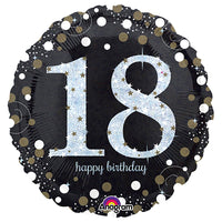 Anagram 18 inch SPARKLING BIRTHDAY 18 Foil Balloon 33239-01-A-P