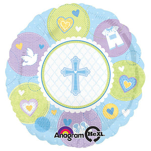 Anagram 18 inch SWEET CHRISTENING BOY Foil Balloon A119859-02-A-U