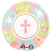 Anagram 18 inch SWEET CHRISTENING GIRL Foil Balloon A119865-02-A-U