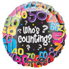 Anagram 18 inch WHO'S COUNTING Foil Balloon