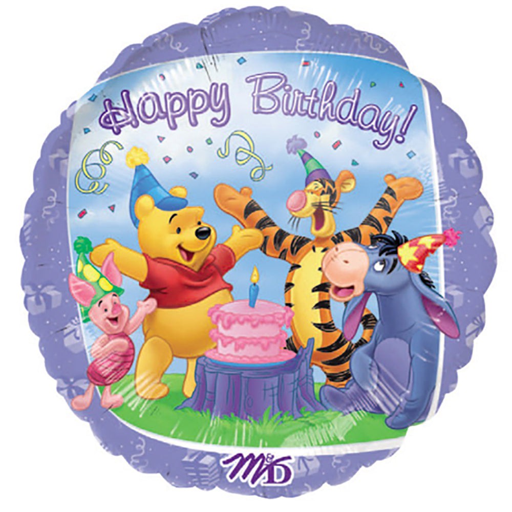 Anagram 18 inch WINNIE THE POOH HAPPY BIRTHDAY Foil Balloon