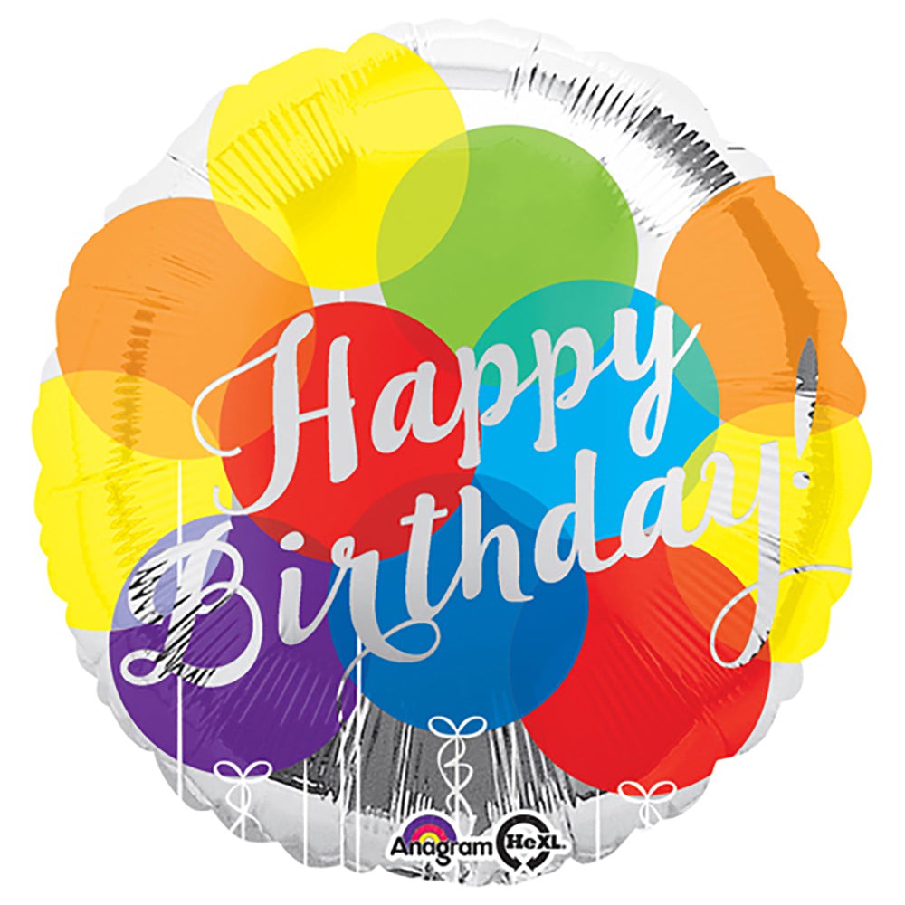 Anagram 19 inch HAPPY BIRTHDAY BALLOONS Foil Balloon 33810-02-A-U