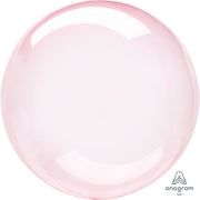 Anagram 20 inch CRYSTAL CLEARZ - DARK PINK Plastic Balloon 82848-11-A-P