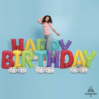 Anagram 208 inch HAPPY BIRTHDAY DELUXE AIRLOONZ Foil Balloon 44490-11-A-P