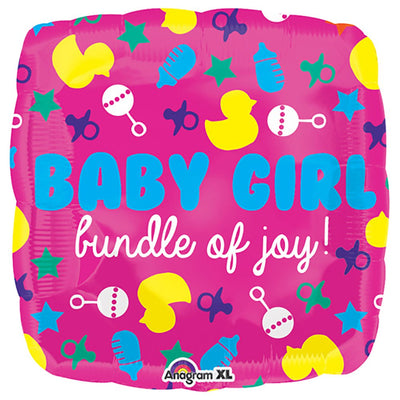 Anagram 21 inch BABY GIRL ICONS Foil Balloon 33637-01-A-P