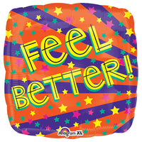 Anagram 21 inch FEEL BETTER BURST & STARS Foil Balloon 33300-01-A-P