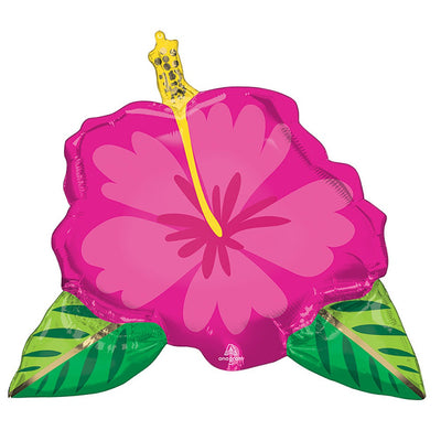 Anagram 27 inch BEAUTIFUL TROPICAL HIBISCUS Foil Balloon 42671-01-A-P