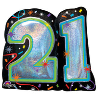 Anagram 27 inch BRILLIANT BIRTHDAY 21 Foil Balloon 32116-01-A-P