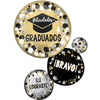 Anagram 28 inch FELICIDADES GRADUADOS CIRCLES & DOTS Foil Balloon 45514-01-A-P