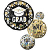 Anagram 28 inch WAY TO GO GRAD CIRCLES & DOTS Foil Balloon 45511-01-A-P