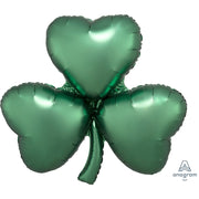 Anagram 29 inch SATIN EMERALD SHAMROCK Foil Balloon 38783-01-A-P