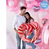 Anagram 30 inch HAPPY VALENTINE'S DAY MARBLE TWISTY HEART Foil Balloon 45096-01-A-P