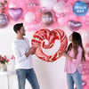 Anagram 30 inch HAPPY VALENTINE'S DAY MARBLE TWISTY HEART Foil Balloon 45096-01-A-P