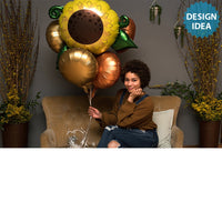 Anagram 30 inch SATIN INFUSED SUNFLOWER Foil Balloon 41965-01-A-P