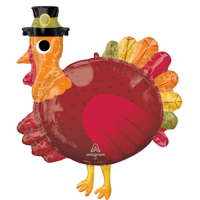 Anagram 31 inch PILGRIM TURKEY Foil Balloon 44838-01-A-P