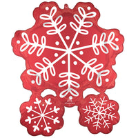 Anagram 31 inch SATIN NORDIC SNOWFLAKES Foil Balloon 44901-01-A-P