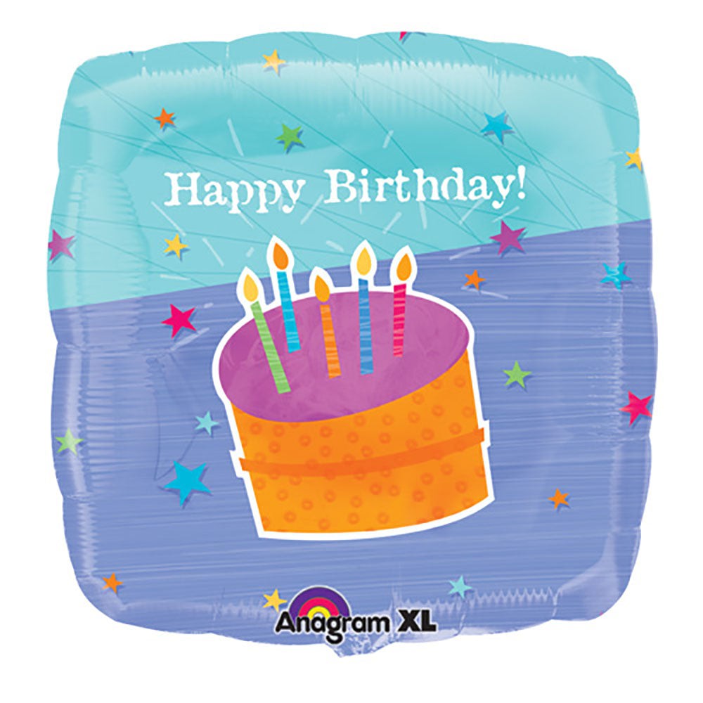 Anagram 32 inch BIRTHDAY CAKE AND CANDLES Foil Balloon 15928-01-A-P