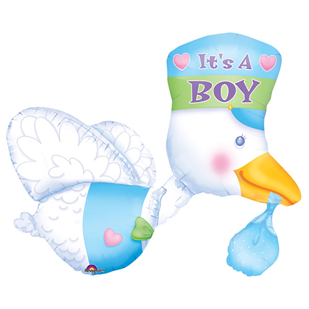 Anagram 32 inch BUNDLE OF JOY STORK - IT'S A BOY Foil Balloon 07063-01-A-P