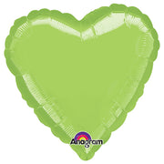 Anagram 32 inch HEART - LIME (3 PK) Foil Balloon 16412-99-A-U