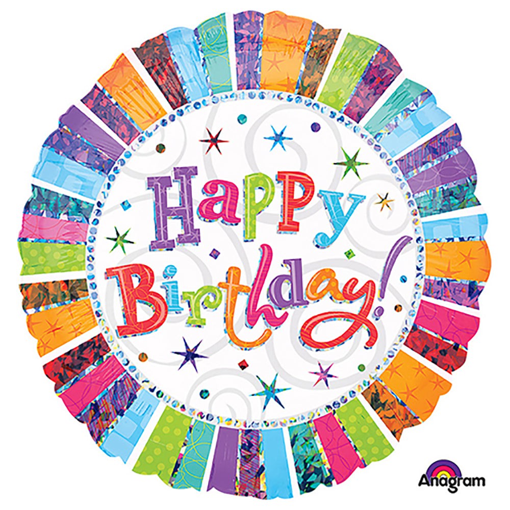 Anagram 32 inch RADIANT BIRTHDAY Foil Balloon A119981-01-A-P