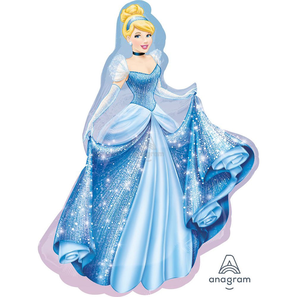 Anagram 33 inch CINDERELLA SHAPE SUPERSHAPE Foil Balloon 24814-01-A-P