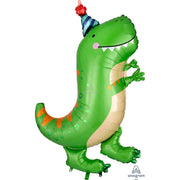 Anagram 34 inch DINOMITE T-REX SUPERSHAPE Foil Balloon 40668-01-A-P