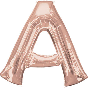 Anagram 34 inch LETTER A - ANAGRAM - ROSE GOLD Foil Balloon 36564-01-A-P