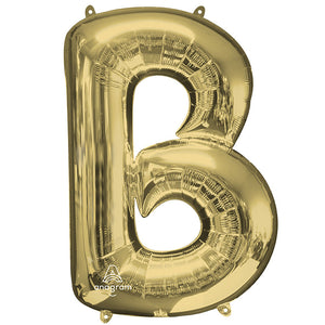 Anagram 34 inch LETTER B - ANAGRAM - WHITE GOLD Foil Balloon 44619-01-A-P