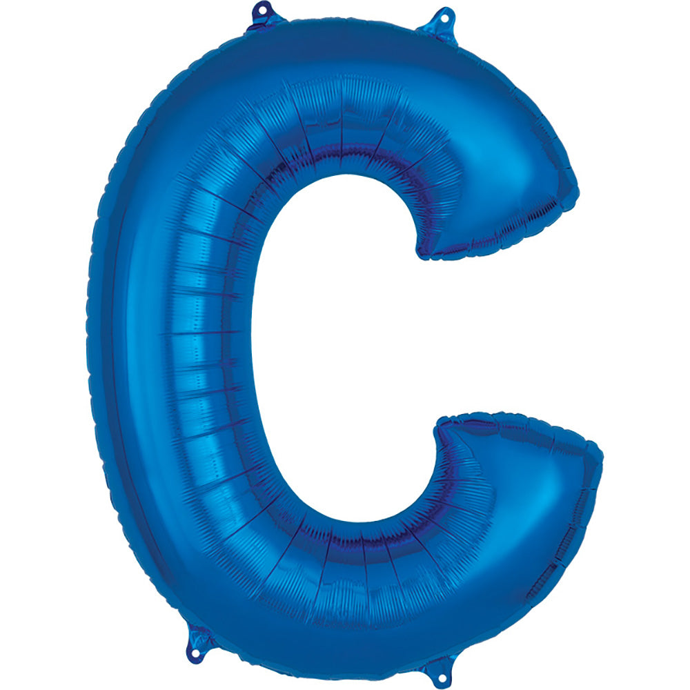 Anagram 34 inch LETTER C - ANAGRAM - BLUE Foil Balloon 35405-01-A-P