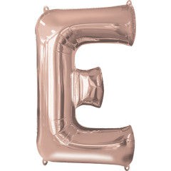 Anagram 34 inch LETTER E - ANAGRAM - ROSE GOLD Foil Balloon 36568-01-A-P