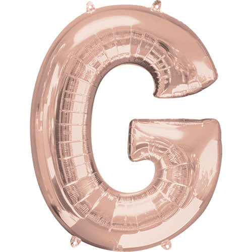 Anagram 34 inch LETTER G - ANAGRAM - ROSE GOLD Foil Balloon 36570-01-A-P