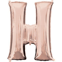 Anagram 34 inch LETTER H - ANAGRAM - ROSE GOLD Foil Balloon 36571-01-A-P