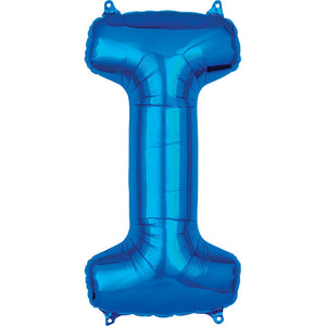 Anagram 34 inch LETTER I - ANAGRAM - BLUE Foil Balloon 35417-01-A-P