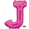 Anagram 34 inch LETTER J - ANAGRAM - PINK Foil Balloon 35420-01-A-P