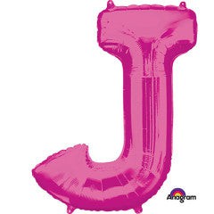 Anagram 34 inch LETTER J - ANAGRAM - PINK Foil Balloon 35420-01-A-P