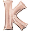 Anagram 34 inch LETTER K - ANAGRAM - ROSE GOLD Foil Balloon 36574-01-A-P