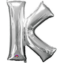 Anagram 34 inch LETTER K - ANAGRAM - SILVER Foil Balloon 32967-01-A-P