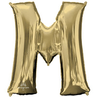 Anagram 34 inch LETTER M - ANAGRAM - WHITE GOLD Foil Balloon 44595-01-A-P