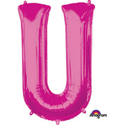 Anagram 34 inch LETTER U - ANAGRAM - PINK Foil Balloon 35442-01-A-P